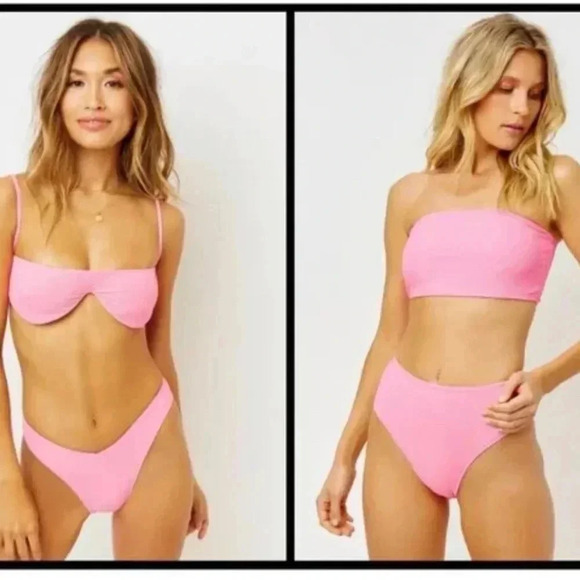 FRANKIE'S Ribbed Bikini (Tolly Underwire Top + Jenna High Waist Bottoms) - Picture 1 of 10